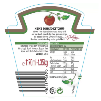 Heinz Tomato Ketchup 2 x 1.35kg - Image 2