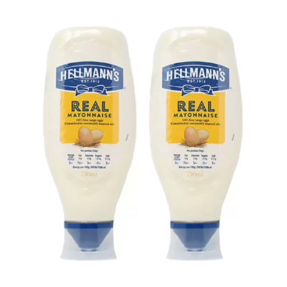 Hellmann's Real Squeezy Mayonnaise 2 x 750ml