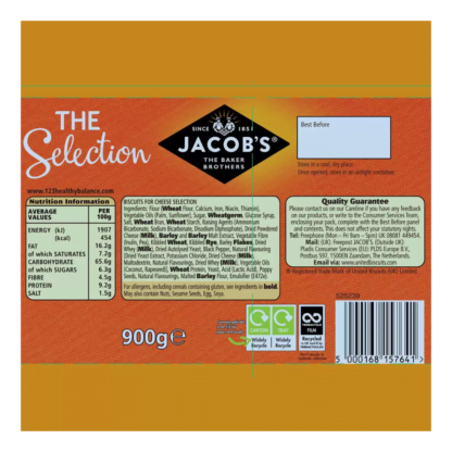 Jacob's Biscuits for Cheese The Selection Box 900g - Image 2