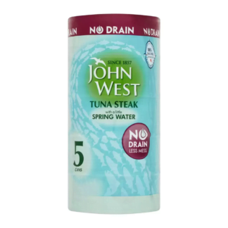 John West Tuna Steak in Spring Water 5 x 110g