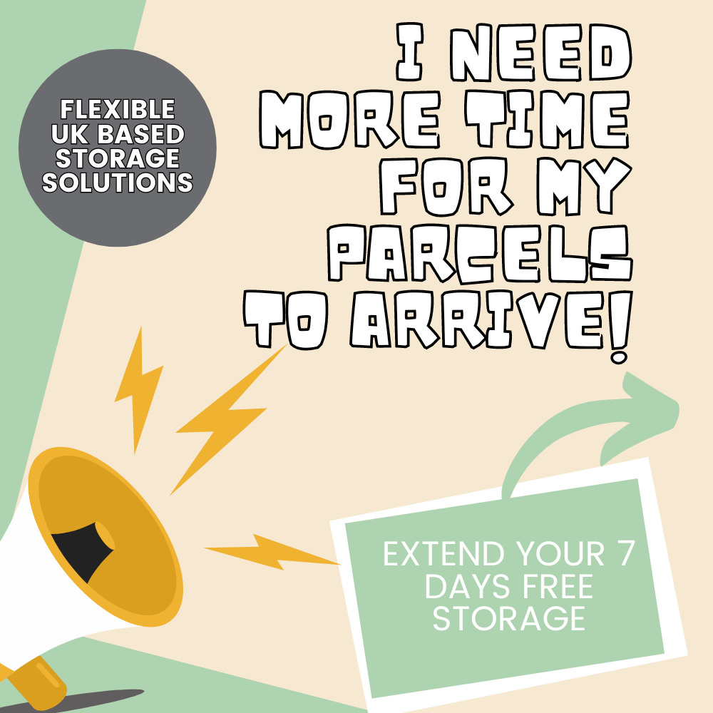 Extend your free 7 days UK storage we charge by the day and space used