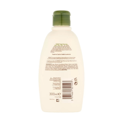 Aveeno Daily Moisturising Body Wash Apricot & Honey 300ml label