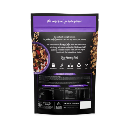 Fuel 10k Chocolate Chunks Granola 1kg label