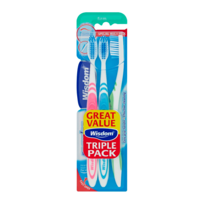 Wisdom Firm triple pack toothbrush