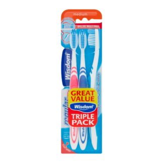 Wisdom Medium triple pack toothbrush